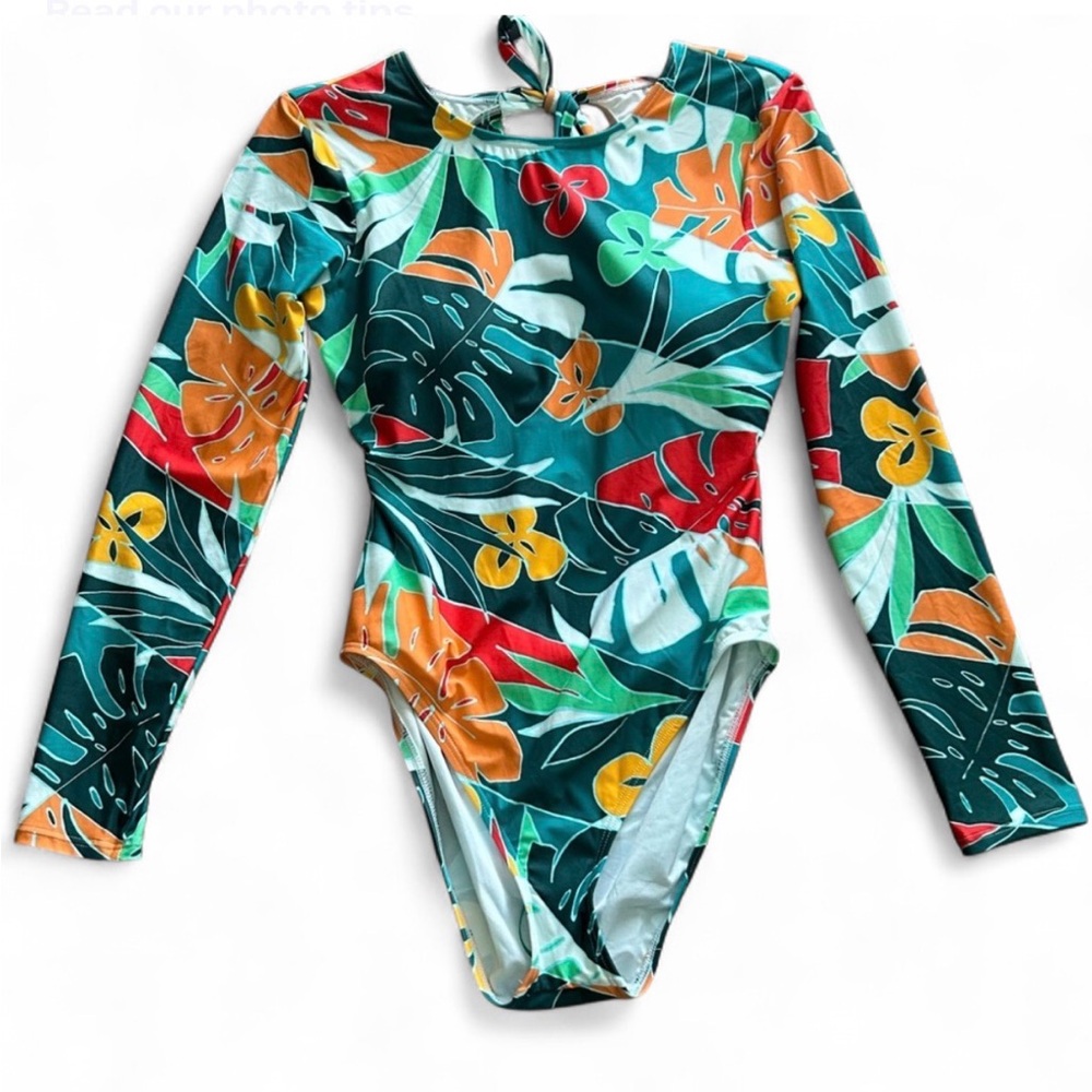 Vince Camuto Green and Orange Bodysuit One Piece